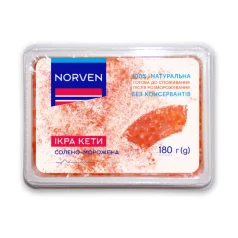 Ікра кети солено-морожена Norven у пакованні 180 г