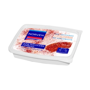 Ікра горбуші солоно-морожена, 300г ТМ Норвен