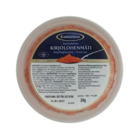 Ікра форелі солено-морожена, 250 г, Фінляндія
