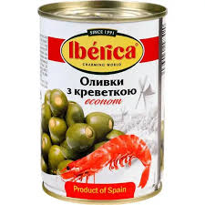 Оливки з креветкою 280г Iberica