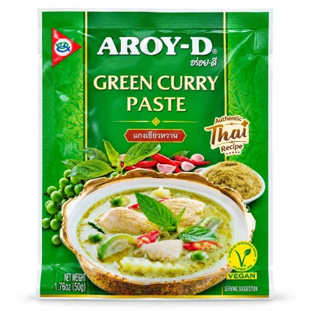 Зелена паста карі Aroy-D, 50 г
