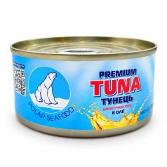 Тунець шматочками в олії Polar Seafood, банка 185 г